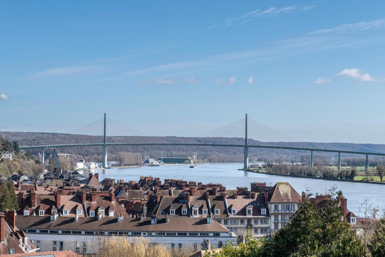 Du Haut Des Rives - Bel Appt Pour 4 Caudebec-en-Caux Esterno foto